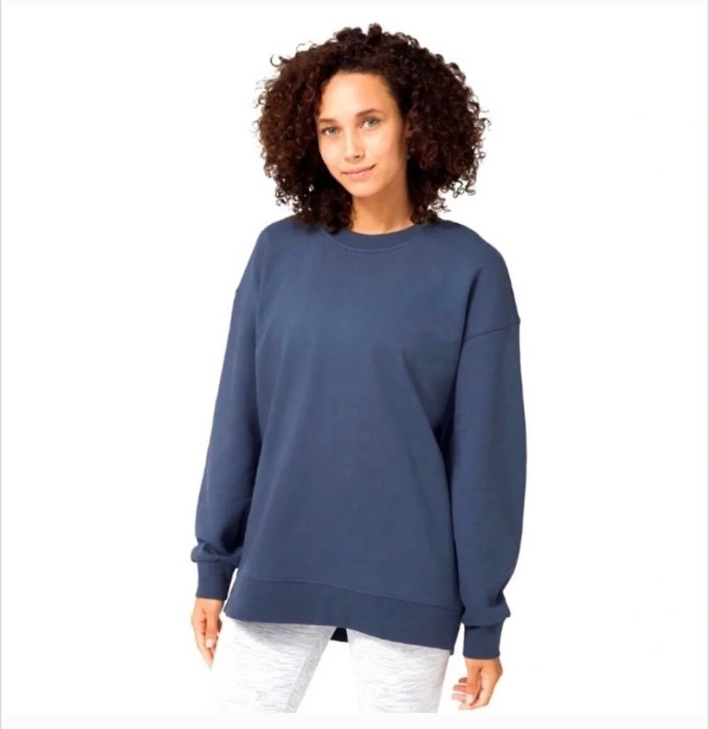 Lululemon Perfectly Oversized Crew in Iron Blue Gray size 10